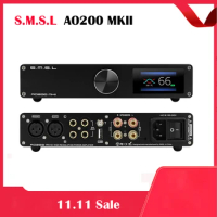 SMSL AO200 MKII HIFI Digital Power Amplifier MA5332MS AMP Bluetooth 5.0 XLR RCA USB Input with Remote Control For PC DAC TV DAP
