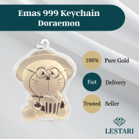Emas 999 Keychain Doraemon Tempah Nama I 999 Gold Doraemon Keychain Custom Name (Gold Plated)