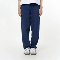 3Second Women's Long Baggy Pants Loose Fit Denim Jeans Falecia HP-C010326 M Medium Blue