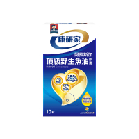 【桂格康研家】頂級野生魚油膠囊10粒(85% 高濃度/1.2g Omega-3/EPA/DHA/阿拉斯加野生鱈魚)