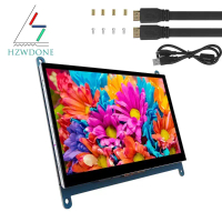 LOD TTDXS 540 — Monitor 7 inci untuk Raspberry Pi 4/3/2/B/B+/A+, skrin sentuh kapasitif 5 titik, res