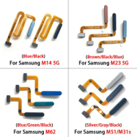 For Samsung M31 M31S M51 M62 M14 M23 5G Fingerprint Sensor Home Return Key Menu Button Flex Ribbon Cable