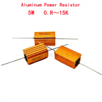 2piece 5W RX24 0.1 ~ 15K 0.5 1 2 5 6 8 10 20 50 100 120 200 300 1K 5K 10K Ohm Aluminum Power Metal Shell Case Wirewound Resistor