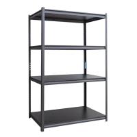 【dayneeds 日需百備】120x45x180cm 四層消光黑角鋼架(倉儲架/收納層架/展示架/層架/鐵架)