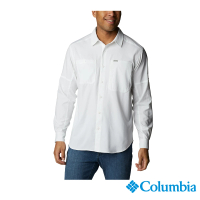 Columbia 哥倫比亞 官方旗艦 男款- Silver Ridge UPF50快排長袖襯衫-白色(UAX16830WT / 2023春夏)