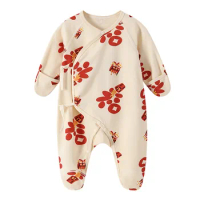 Newborn Jumpsuit Baby Boys Girls Cotton Rompers Infant With Anti - Scratch Glove Boneless Sewing Clothes 0-6 Month