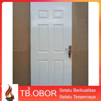 Pintu Kamar Tidur Utama Baja Alessa Motif Kotak Persegi Panjang Warna Putih Type Model 01 Full Panel
