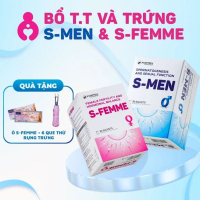 Combo Hỗ Trợ Sinh Sản S Men, S Femme Cải Thiện Chất Lượng Trứng, T.T, Tăng Khả Năng Thụ Thai