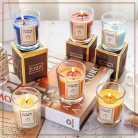 BUJOY เทียนหอมอโรม่า เทียนหอม เทียนแก้ว scented candle ​เทียนหอมสร้างบรรยากาศ กลิ่นหอม
