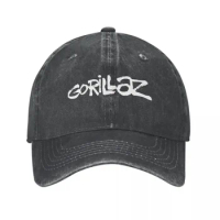 Gorillaz Unisex Baseball Cap Distressed Cotton Hats Cap Vintage Outdoor All Seasons Travel Unstructured Soft Snapback Cap