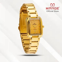 Mirage Jam Tangan Wanita Analog 8848 L Gold Original Stainless Plat Hitam