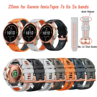 Runcool 20mm sports silicone strap suitable for Garmin fenix7S Pro 7S 6S 6 Pro smartwatch fenix5S smartwatch replacement strap