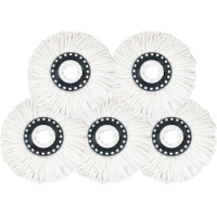 1PC Mop Head Rotating Cotton Pads Replacement Cloth Spin for Wash Floor Round Squeeze Rag Cleaning Tools Household Microfiber