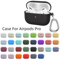 Silicone Earphone Cases For Airpods Pro Case Cover Headphone Accessories Protective Box For Apple Airpod pro Case Bag With Hook