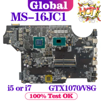 KEFU Mainboard For MSI MS-16JC1 MS-16JC Laptop Motherboard i5 i7 7th Gen GTX1070-V8G