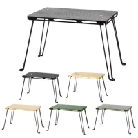 Camping Folding Portable Table Stainless Steel Camp Desk Picnic BBQ Dining Table Small Folding Desk For Camping Accessories