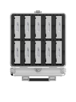 กระเป๋าสำหรับเก็บ HDD/SSD ขนาด 2.5" และ 3.5" 10 ดิสก์ สีเงิน