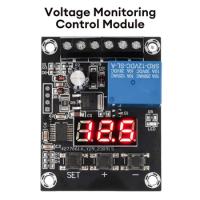 DC 9V 12V 24V Digital Voltage Control Relay Module Relay Switch Control Board Module LED Voltmeter Charging Discharge Monitor