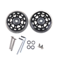 Roda Gantian Beg Bagasi, Gandar dan Bahagian Pembaikan, 2pcs, 70 * 24mm, [Wxx] Hitam