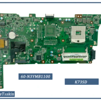 Best Value FRU 60-N3YMB1100 for ASUS K73SD K73E Laptop Motherboard Rev2.1 SLJ4P HM65 PGA989 RAM DDR3 100% Test