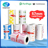 Thermal Paper with Self-adhesive Printable Sticker Paper Roll Direct 57*30mm(2.17*1.18in) for PeriPage A6 Pocket PAPERANG P1/P2