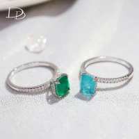DODO Blue/Green Crystal Stone Engagement Love Rings For Women 925 Silver Elegant Wedding Mood Ring Luxury Jewelry Bijoux Femme