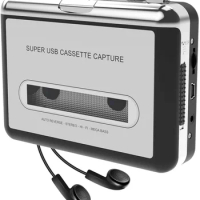Multi Purpose Cassette Player MP3/CD Audio Auto Reverse USB Cassette Tape Player Built in Mic Cassette Mp3 Converter Walkman