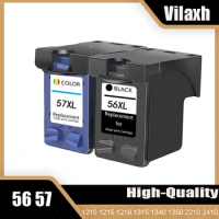 Vilaxh 56 57 Compatible Ink cartridge Replacement for HP 56 57 for Deskjet 5150 450CI 5550 5650 PSC 1315 1350 2110 2410 printer