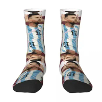 CELEBRATION Lionel And Andrﾩs And Messi And Argentina No.10 GOAT Caricature 10 Classic Knapsack Funny Elastic Socks