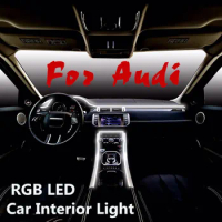 Newset 1 Set Colorful RGB LED Car Interior Neon EL Wire Strip Light Auto Dashboard Decorative Lamp Sound Active APP Control kit