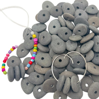 Lifetip 20PCS Center Drilled Pebbles Tiny Drilled River Stones Rocks for CraftsPaintingPendantsStone