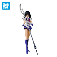 Bandai Sailor Moon Anime SHF Sailor Saturn Action Figures Collectible Model Animated Color Matching Version Toys Gifts for Kids