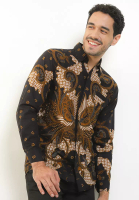 Nuansa Batik Gaharu Kemeja Batik Premium Pria Slimfit Casual Modern Lengan Panjang