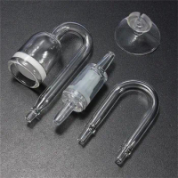 4 in 1 Aquarium CO2 Diffuser Set Carbon Dioxide Atomizer Check Valve U Shaped Connector Suction Cup For Fish Tank Planted Supply