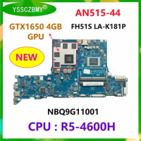 NEW NBQ9G11001 For Acer Nitro 5 AN515-44 Laptop Motherboard With CPU R5-4600H GPU GTX1650 4G LA-K181P Mainboard Full Tested