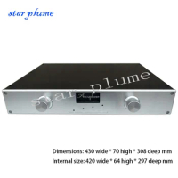 Accuphase All Aluminum Power Amplifier Case Preamplifier Chassis (430*70*308mm) Amplifier Audio Chassis Shell DIY Box