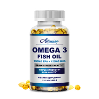 Alliwise 120PCS  Minyak Ikan Omega 3 Minyak Hati Ikan Kod Antioksida minyak ikan omega Pendukung Mat