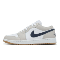 Nike 休閒鞋 Air Jordan 1 Low 男鞋 米白 藍 AJ1 低筒 膠底 553558-146
