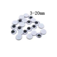 Mixed 5/6/7/8/10/12/15/18/20mm Self-adhesive Moving Eyes For Toys