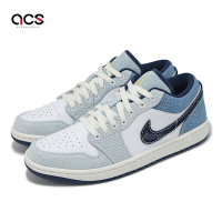 Nike 休閒鞋 Air Jordan 1 Low SE 男鞋 藍 牛仔 單寧 一代 AJ1 IH0648-141