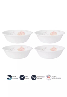 Corelle Corelle 4 Pcs 500ML Vitrelle Tempered Glass Cereal Bowl - Peony Bouquet