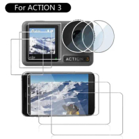 Tempered Glass Screen Protector for DJI Osmo Action 3 Sport Camera Scratch-resistant HD Lens Protective Film for Osmo Action 3