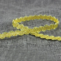100 yards/lot High-grade Gold/Silver Wire Bending Webbing 0.8 CM Wide Centipede Braided Lace Trim Sewing Fabric