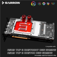 Barrow AMD GPU RX5700 XT computer water cooling accessories Graphics card cooler Remove fan Acrylic and brass PC dedicated
