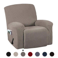 Stretch Recliners Cover Full Coverage Armchair Cover Leisure Massage Chair Clad With Side Pocket Solid Color Sofa Slipcover