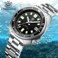 Steeldive Brand SD1970 44mm Men's NH35 Diver Watch with Ceramic Bezel Automatic Watch Luxury Watch Men's Watch Diver Watch 20Bar