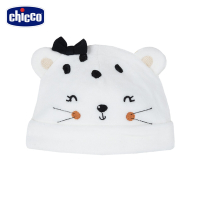 chicco-小花豹-立體造型嬰兒帽-米