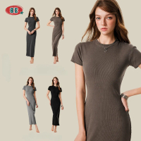 Đầm Bodycon Dáng Ôm, Dòng Bông SKIMS, Dành Cho Nữ, Thiết Kế Xẻ Tà, Phong Cách Âu Mỹ, Thích Hợp Cho M
