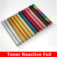 19.3cm*5m Various Color Toner Reactive Foil by Laser Printer and Laminator Paper Holographic Heat Transfer Crafts Foils 2023
