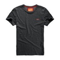 美國百分百【Superdry】極度乾燥 T恤 上衣 T-shirt 短袖 短T 經典 鐵灰色 logo 素面 XXL號 F235